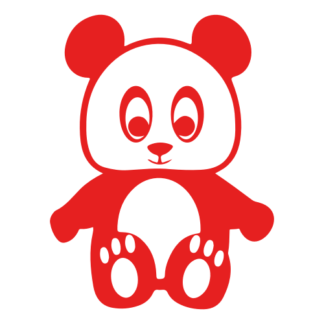 Hugging Panda Decal (Red)